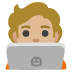 IT-Experte/IT-Expertin: mittelhelle Hautfarbe-Emoji auf Google