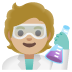 Scientist: Medium-Light Skin Tone emoji on Google