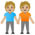 Emoji Persone che si tengono per mano: carnagione abbastanza chiara su Google