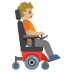 Google での 電動車椅子の人: やや薄い肌色 右向き 絵文字