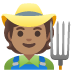 Google üzerinde Çiftçi: orta cilt tonu emojisi