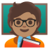 Emoji Insegnante: carnagione olivastra su Google
