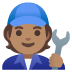 Emoji Meccanico: carnagione olivastra su Google