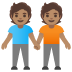 Emoji Orang bergandengan: warna kulit sedang di Google