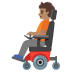 Emoji Persona su sedia a rotelle motorizzata: carnagione olivastra su Google