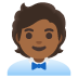 Office Worker: Medium-Dark Skin Tone emoji on Google