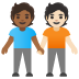 อีโมจิ คนจับมือกัน: โทนผิวสีแทน โทนผิวสีขาว บน Google