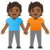 People Holding Hands: Medium-Dark Skin Tone emoji on Google