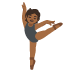 Ballet Dancer: Medium-Dark Skin Tone emoji on Google