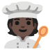 Emoji Tukang masak: ton kulit gelap pada Google