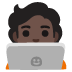 อีโมจิ ผู้เชี่ยวชาญด้านเทคโนโลยี: โทนผิวสีเข้ม บน Google