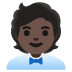 Office Worker: Dark Skin Tone emoji on Google