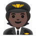 Emoji Pilota: carnagione scura su Google