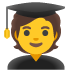Student-emoji op Google