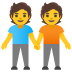 People Holding Hands emoji on Google