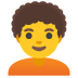 อีโมจิ คน: ผมหยิก บน Google