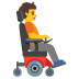 Emoji Orang dalam kerusi roda bermotor: menghadap kanan pada Google