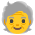 Emoji Persona anziana su Google