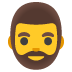 Emoji Hombre: barba en Google