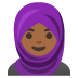 Emoji Donna con velo: carnagione abbastanza scura su Google