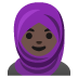 Emoji Wanita bertudung: ton kulit gelap pada Google