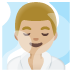 Emoji Homme au hammam : peau moyennement claire sur Google