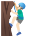 Man Climbing: Light Skin Tone emoji on Google