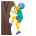 Man Climbing emoji on Google
