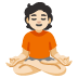 Person in Lotus Position: Light Skin Tone emoji on Google