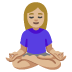 Woman in Lotus Position: Medium-Light Skin Tone emoji on Google