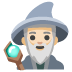 Emoji Mago uomo: carnagione chiara su Google