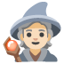 Magier(in): helle Hautfarbe-Emoji auf Google