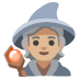 Mage: Medium-Light Skin Tone emoji on Google