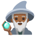 Emoji Mago: tono de piel oscuro medio en Google