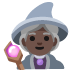 Magierin: dunkle Hautfarbe-Emoji auf Google