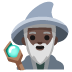 Magier: dunkle Hautfarbe-Emoji auf Google