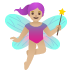 Emoji Hada mujer: tono de piel claro medio en Google