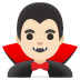 Man Vampire: Light Skin Tone emoji on Google