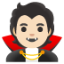 Vampire: Light Skin Tone emoji on Google