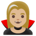 Emoji Vampiresa: tono de piel claro medio en Google