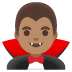 Emoji Vampiro hombre: tono de piel medio en Google