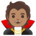 Vampire: Medium Skin Tone emoji on Google