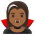 Google üzerinde Kadın vampir: orta koyu cilt tonu emojisi
