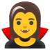 Woman Vampire emoji on Google