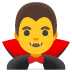 Emoji Puntianak lelaki pada Google
