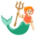 Wassermensch: helle Hautfarbe-Emoji auf Google