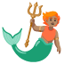 Merperson: Medium Skin Tone emoji on Google