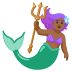 Emoji Ikan duyung: ton kulit sederhana gelap pada Google