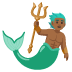Wassermann: mitteldunkle Hautfarbe-Emoji auf Google