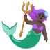 Emoji Sirena donna: carnagione scura su Google
